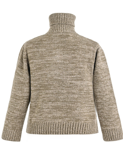 kids atelier moustache Beige Button Knit Sweater