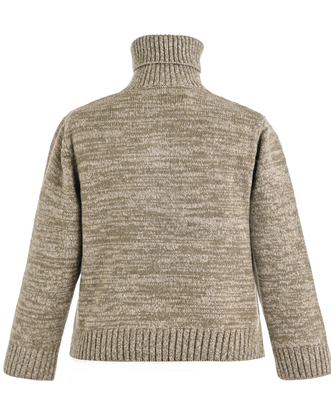 kids atelier moustache Beige Button Knit Sweater