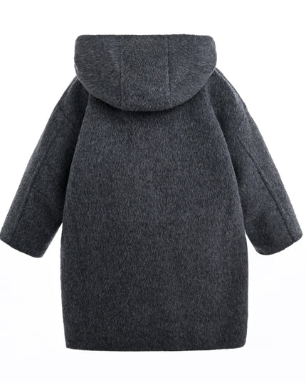 Dark Gray Hooded Coat