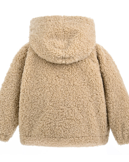 kids atelier moustache Beige Zip Fleece Jacket