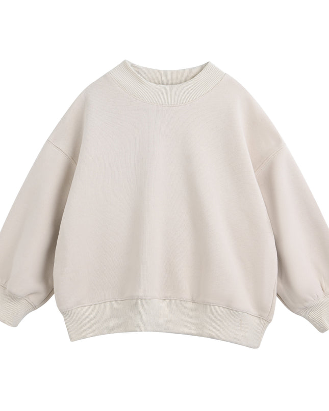 kids atelier moustache Beige Crewneck Sweatshirt