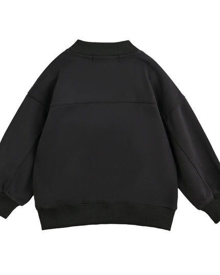 kids atelier moustache Gray Crewneck Sweatshirt