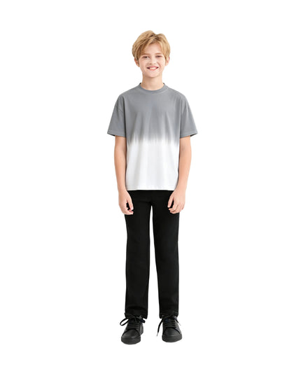 kids atelier moustache Gray to White Gradient T‑Shirt