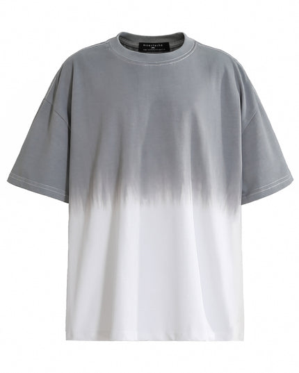 kids atelier moustache Gray to White Gradient T‑Shirt