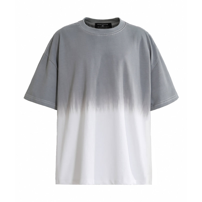 kids atelier moustache Gray to White Gradient T‑Shirt