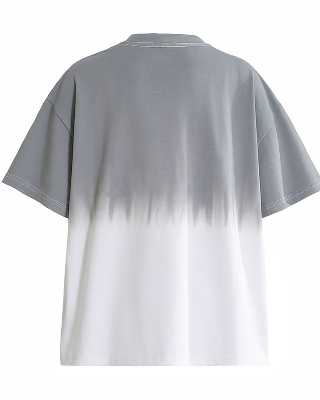 kids atelier moustache Gray to White Gradient T‑Shirt