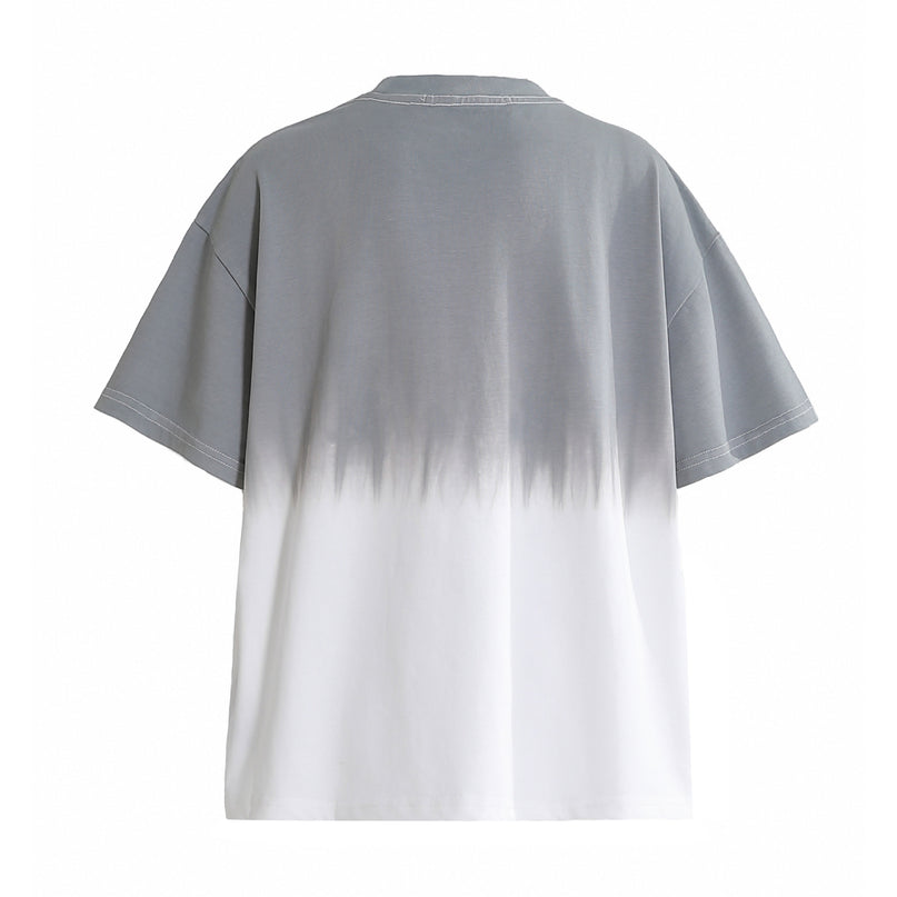 kids atelier moustache Gray to White Gradient T‑Shirt