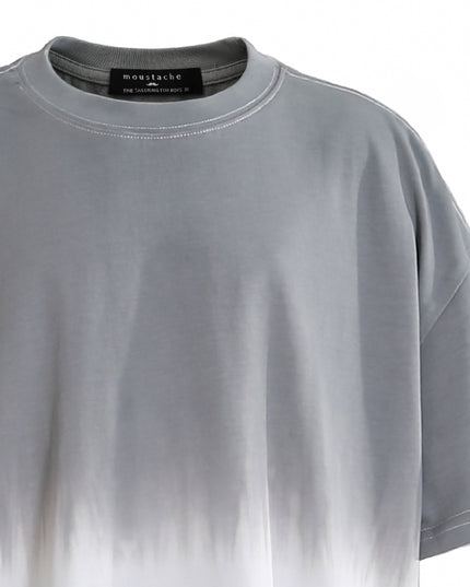 kids atelier moustache Gray to White Gradient T‑Shirt