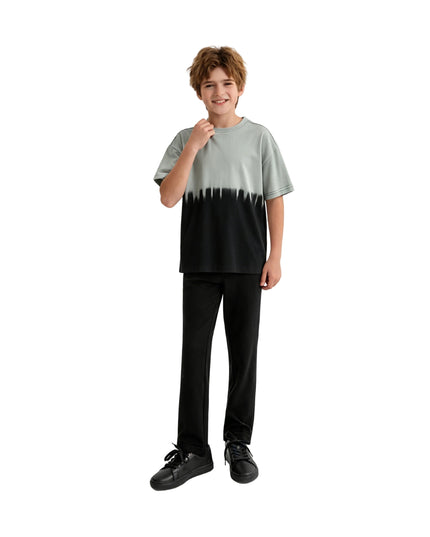 Gray to Black Dip‑Dye T‑Shirt