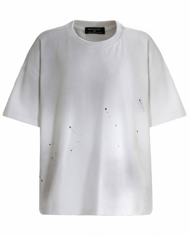 kids atelier moustache White Oversized Splatter T‑Shirt