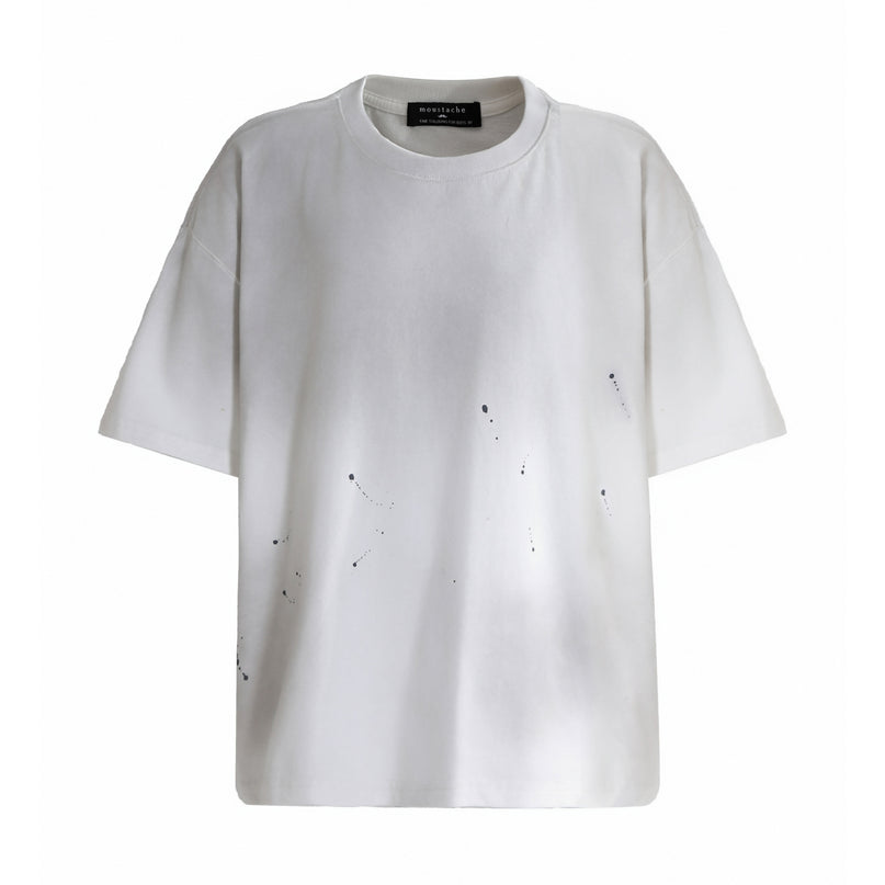 kids atelier moustache White Oversized Splatter T‑Shirt