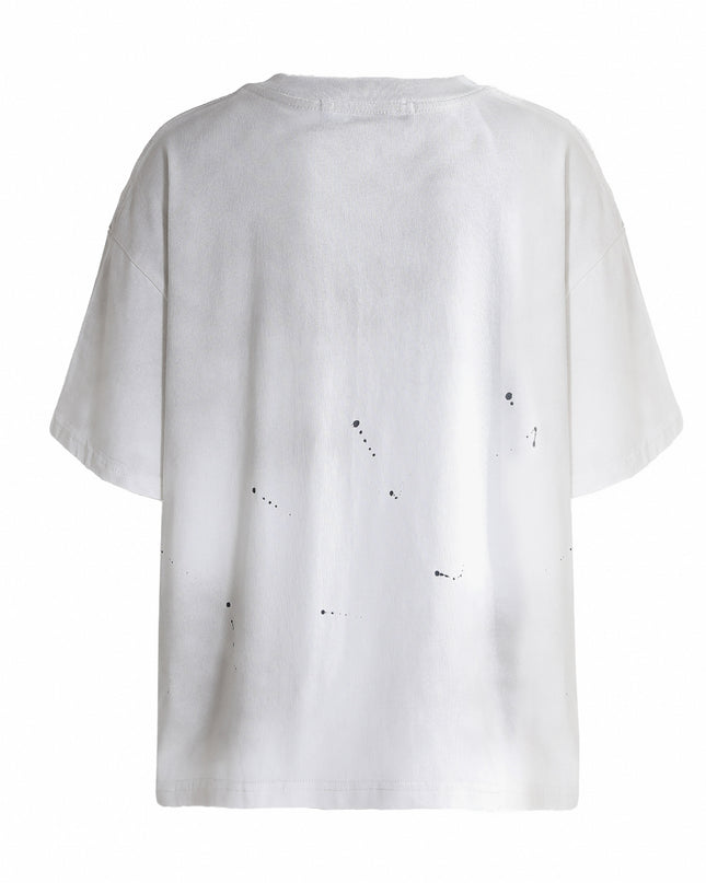 kids atelier moustache White Oversized Splatter T‑Shirt