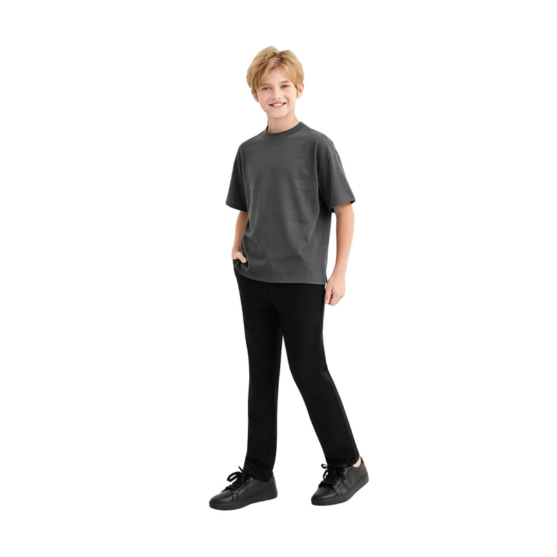 kids atelier moustache Black Essentials T‑Shirt