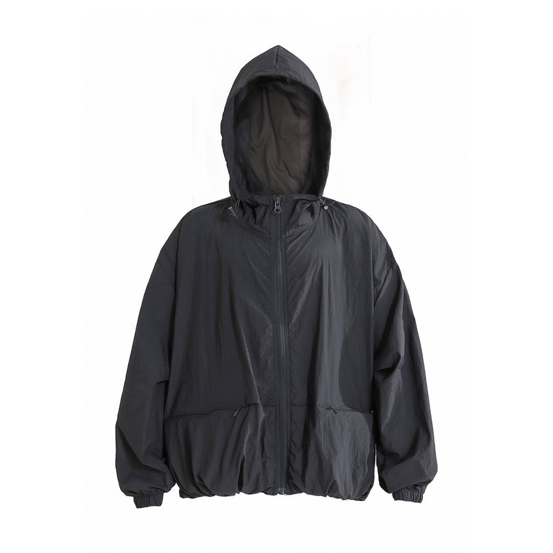 kids atelier moustache Black Hooded Jacket