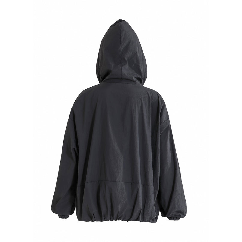kids atelier moustache Black Hooded Jacket