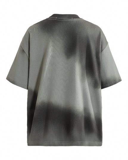 kids atelier moustache Gray Gradient Tie‑Dye T‑Shirt