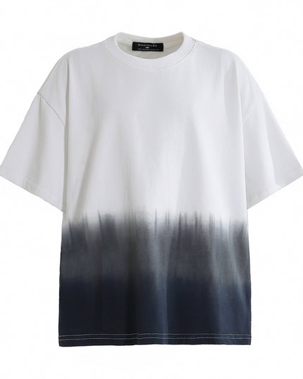 kids atelier moustache White to Gray Gradient T‑Shirt