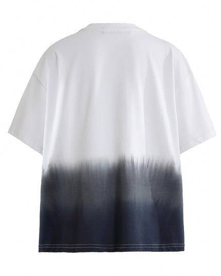 kids atelier moustache White to Gray Gradient T‑Shirt