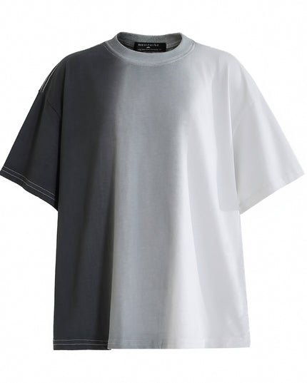 kids atelier moustache Black to White Gradient T‑Shirt