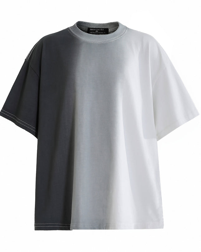 kids atelier moustache Black to White Gradient T‑Shirt