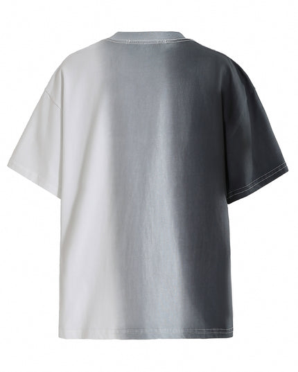 kids atelier moustache Black to White Gradient T‑Shirt