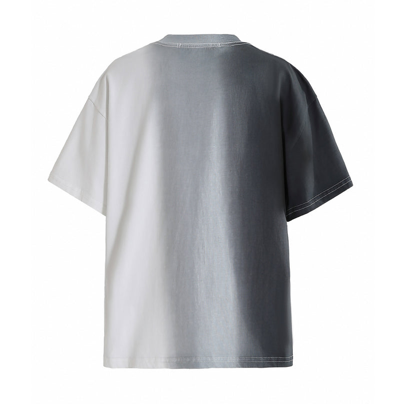 kids atelier moustache Black to White Gradient T‑Shirt