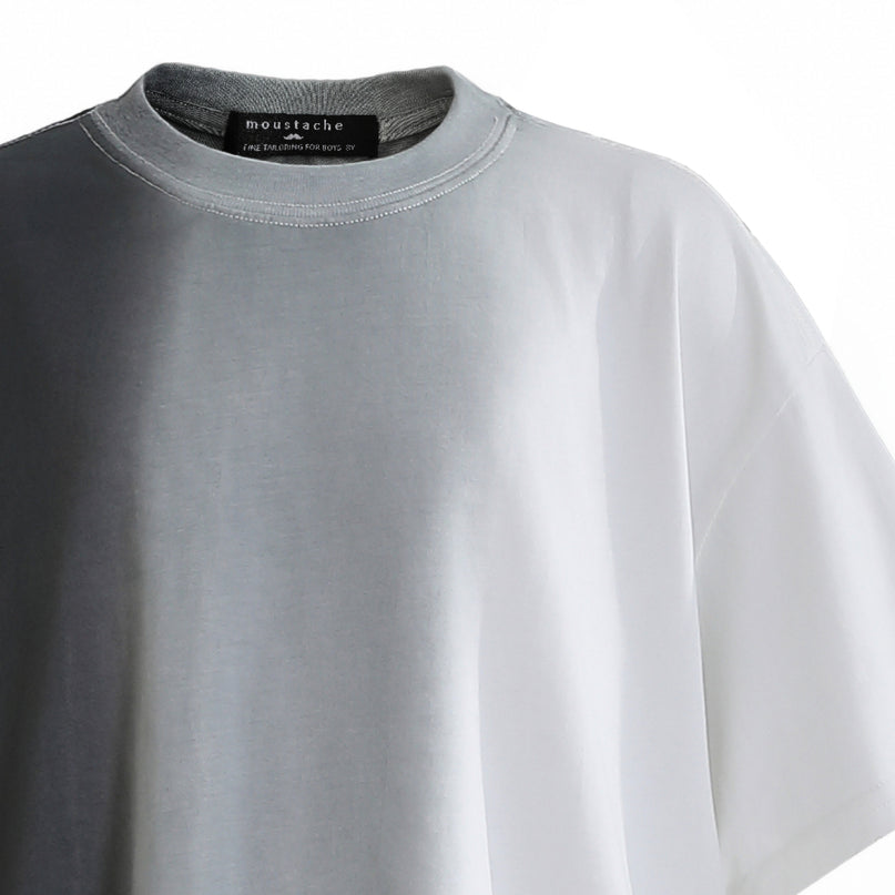 kids atelier moustache Black to White Gradient T‑Shirt