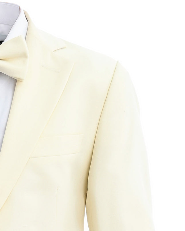 kids atelier moustache Cream Formal Suit Set