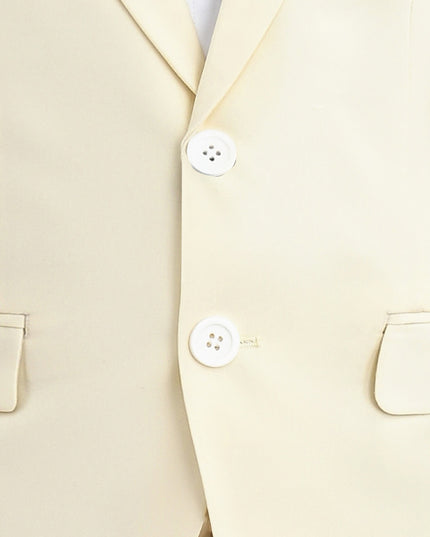 kids atelier moustache Cream Formal Suit Set