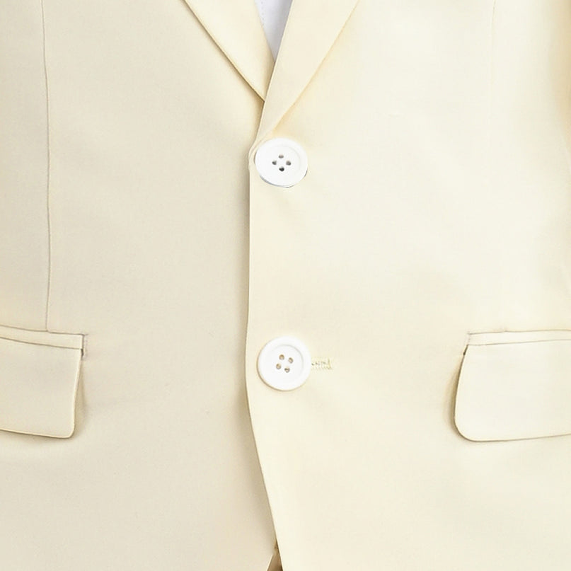 kids atelier moustache Cream Formal Suit Set