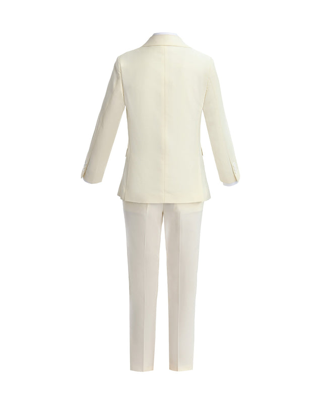 kids atelier moustache Cream Formal Suit Set