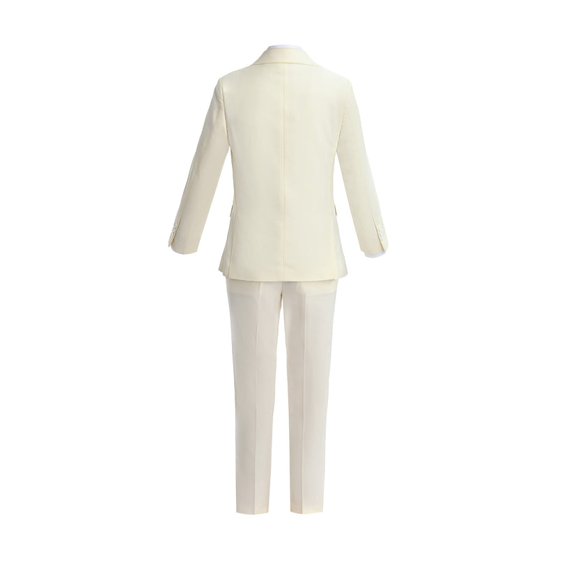 kids atelier moustache Cream Formal Suit Set