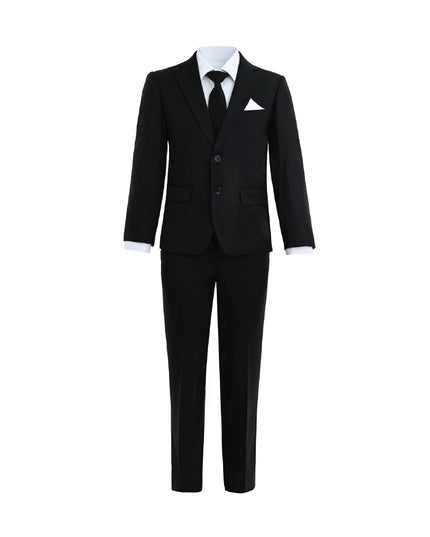 kids atelier moustache Black Suit with White Accents