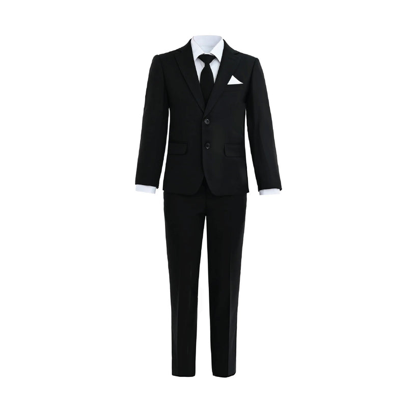 kids atelier moustache Black Suit with White Accents