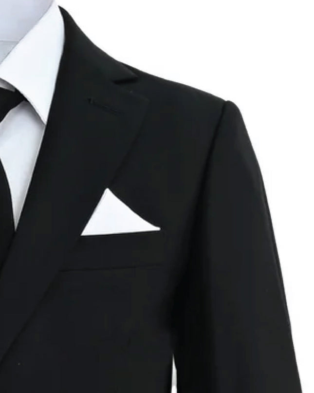 kids atelier moustache Black Suit with White Accents