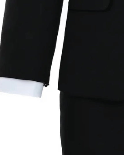 kids atelier moustache Black Suit with White Accents