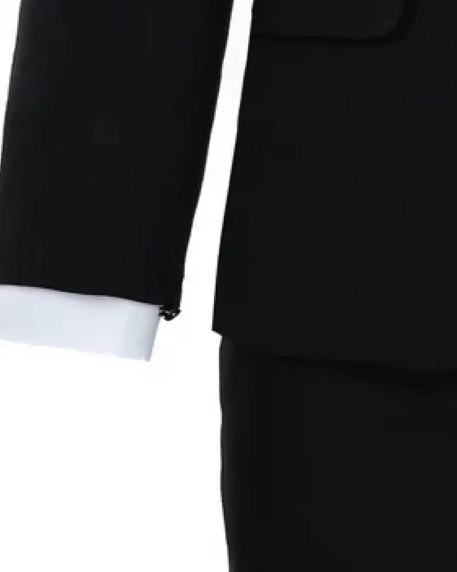 kids atelier moustache Black Suit with White Accents