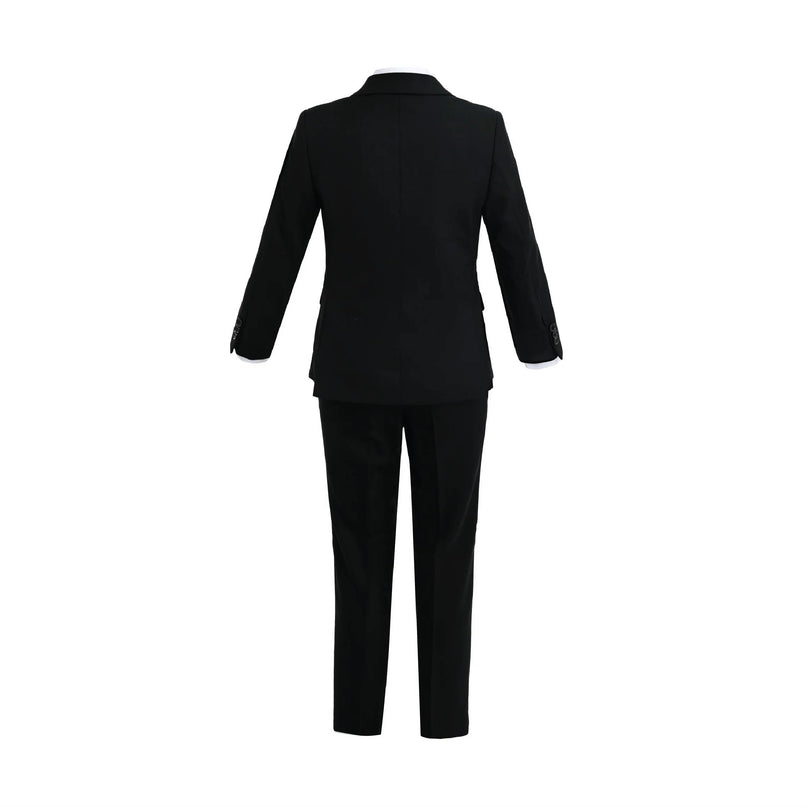 kids atelier moustache Black Suit with White Accents