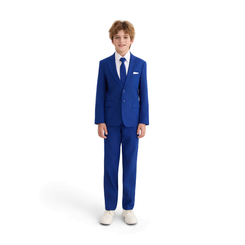 kids atelier moustache Royal Blue Four-Piece Tailored Suit Set