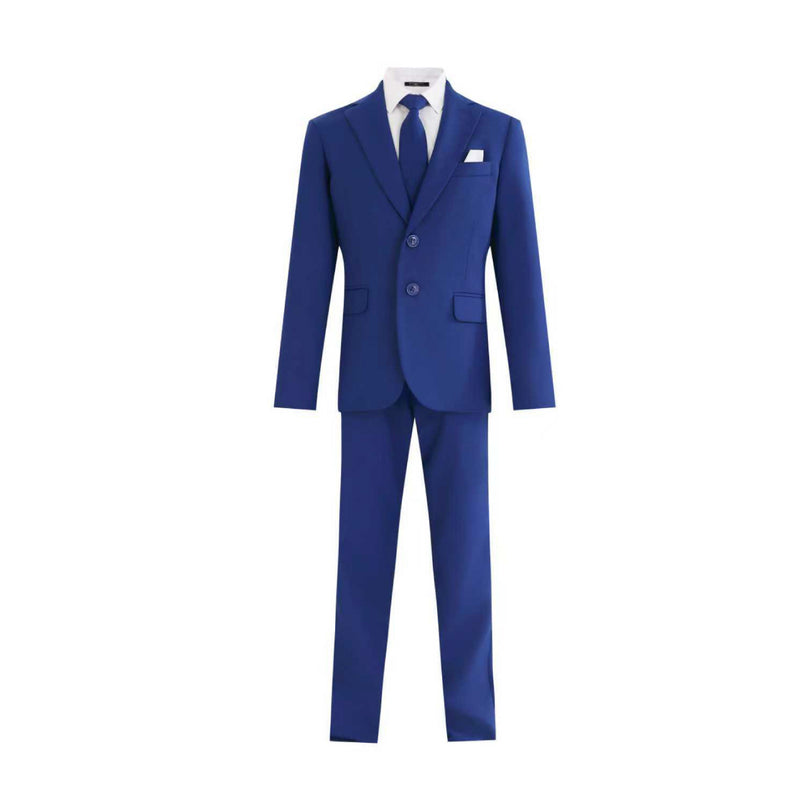 kids atelier moustache Royal Blue Four-Piece Tailored Suit Set