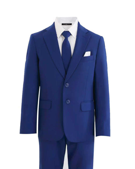 kids atelier moustache Royal Blue Four-Piece Tailored Suit Set