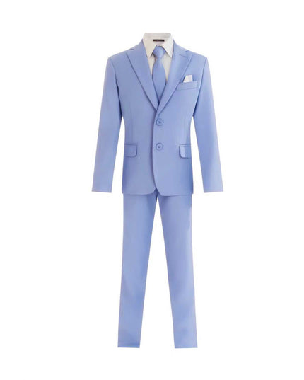 kids atelier moustache Light Blue Four-Piece Tailored Suit Set
