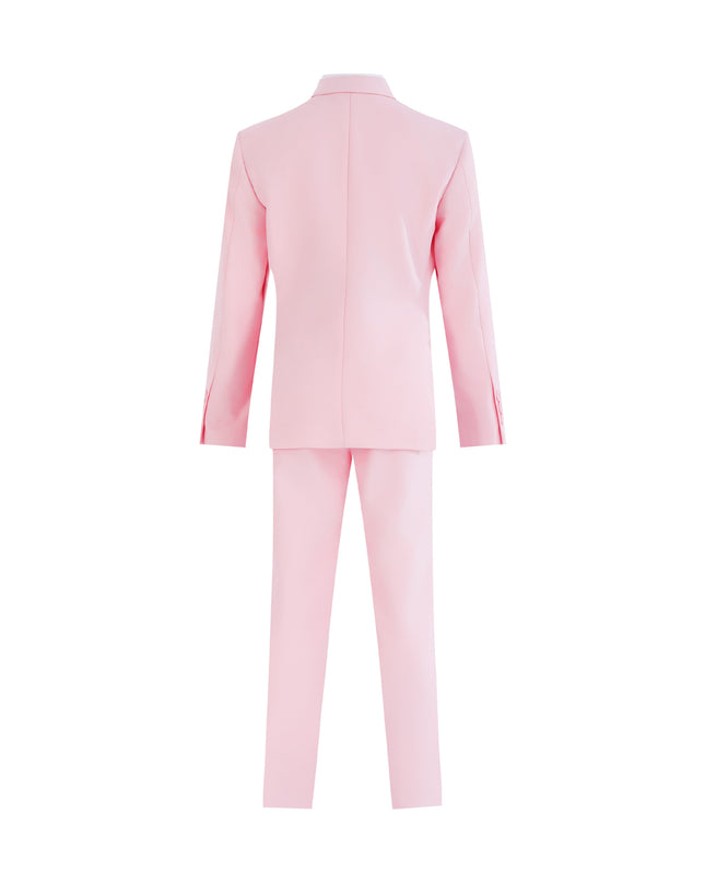 kids atelier moustache Pink Four-Piece Tailored Suit Set