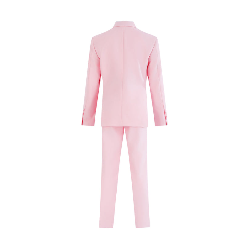 kids atelier moustache Pink Four-Piece Tailored Suit Set