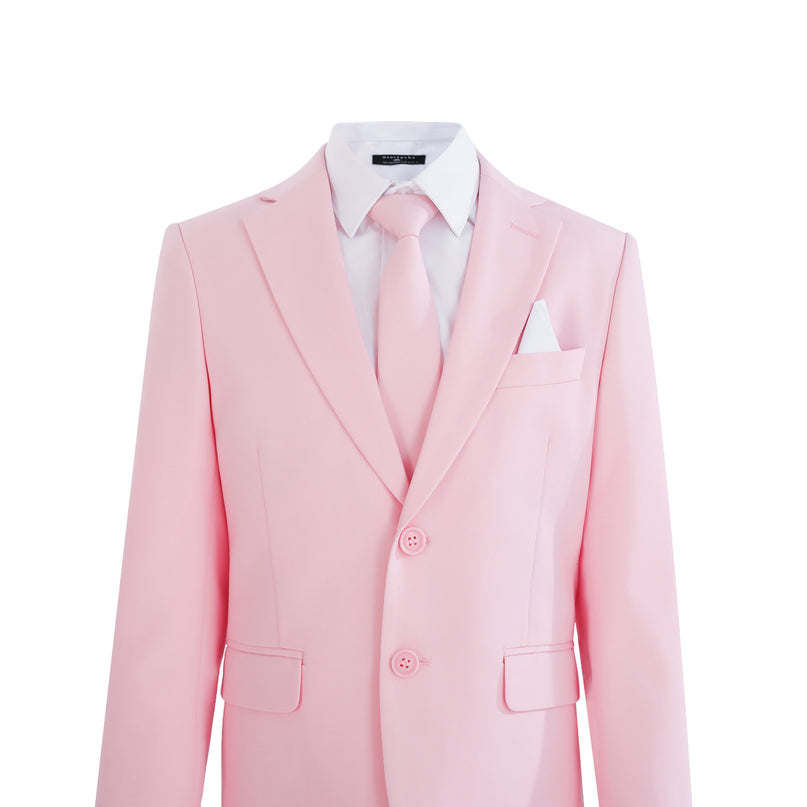 kids atelier moustache Pink Four-Piece Tailored Suit Set