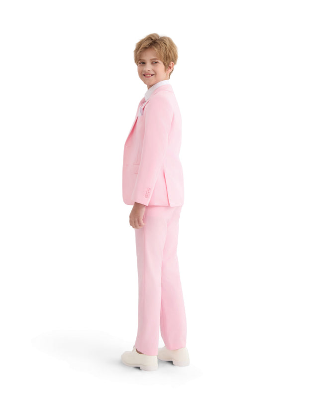 kids atelier moustache Pink Four-Piece Tailored Suit Set