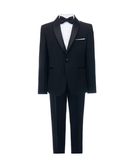 kids atelier moustache Black Suit with Black Shawl Lapel