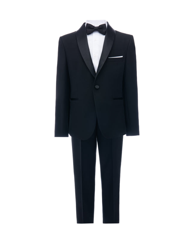 kids atelier moustache Black Suit with Black Shawl Lapel