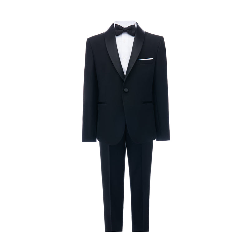 kids atelier moustache Black Suit with Black Shawl Lapel