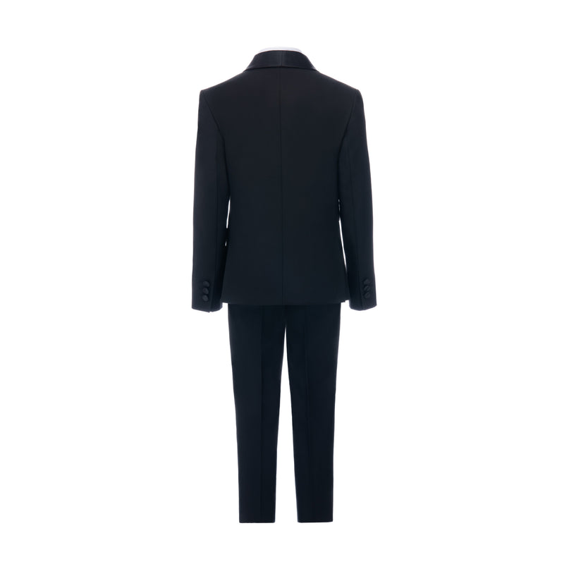 kids atelier moustache Black Suit with Black Shawl Lapel